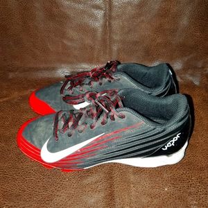 Nike Lunarlon Vapor Flywire Metal Baseball Cleats Shoes 4Y Black Red 684697-016